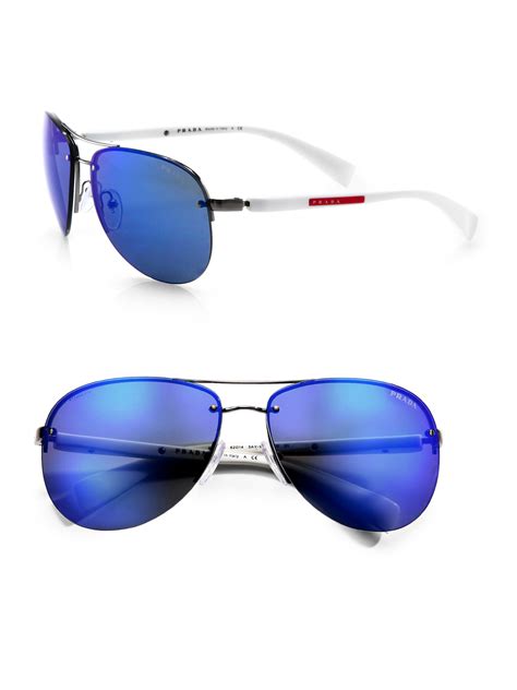 prada sunglasses mens blue|Prada sunglasses blue lenses.